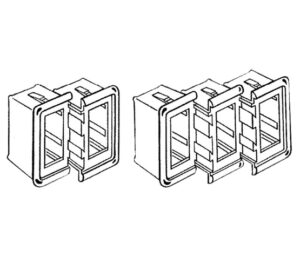 Osculati Plastic bezel for switch, closing plug black