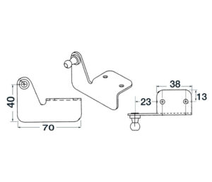 Osculati Square embossed plate w/ball R