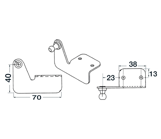Osculati Square embossed plate w/ball R
