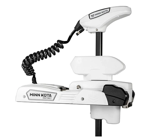 Motor electric Minn Kota Instinct Quest 90/115 lb. / pentru apă sărată cu telecomandă wireless / alb / Shaft 220cm