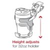 RAM® Level Cup™ Suport de bauturi XL de 32 oz cu clema RAM® Tough-Claw™