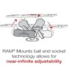 RAM® Suport pentru electronice marine universal – Dimensiune C | scurt