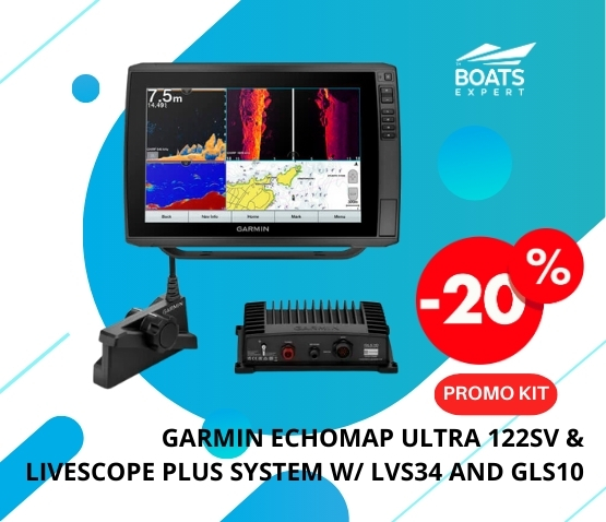 Kit GARMIN ECHOMAP Ultra 122sv, 12″, w/o XDCR & LiveScope Plus System w/ LVS34 and GLS10